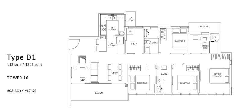 Sims Urban Oasis, 2 Sims Drive, Eunos / Geylang / Paya Lebar, 4 Bedrooms, 1,206 sqft, Condominium For Sale, by Gates Lee, 23869853 - PropertyGuru.com.sg