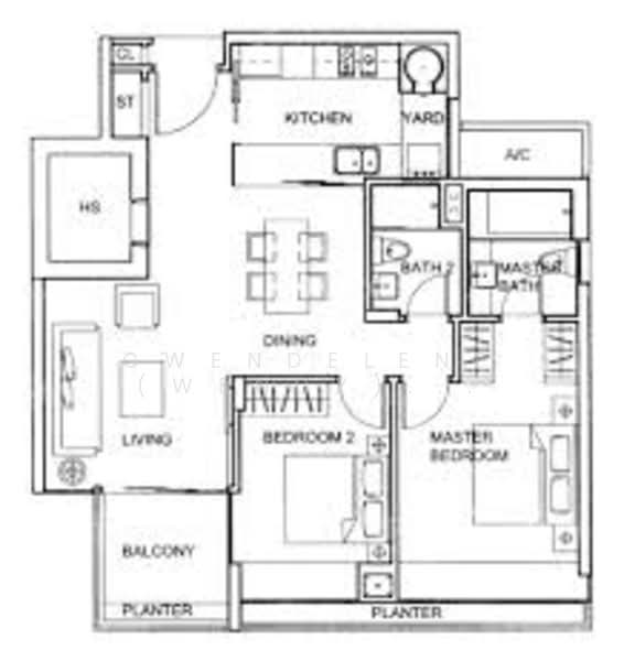 8 @ Mount Sophia, 10 Mount Sophia, 2 Bedrooms, 1,033 sqft, Condominium For Rent, by Gwendelene (Wendy) Chew, 23883122 - PropertyGuru.com.sg
