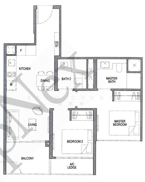 Park Colonial, 2 Woodleigh Lane, 2 Bedrooms, 603 sqft, Condominium For Rent, by Brad Chung 钟定丰, 23889208 - PropertyGuru.com.sg