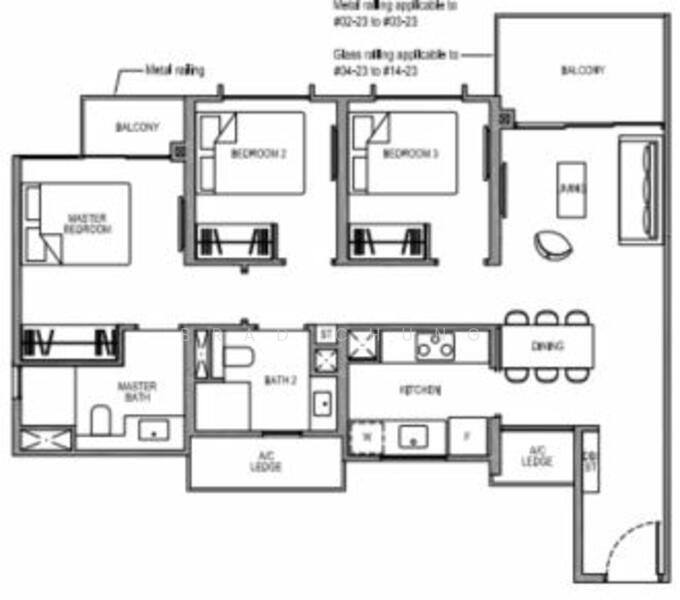 Park Colonial, 2 Woodleigh Lane, 3 Bedrooms, 980 sqft, Condominium For Rent, by Brad Chung 钟定丰, 23889300 - PropertyGuru.com.sg