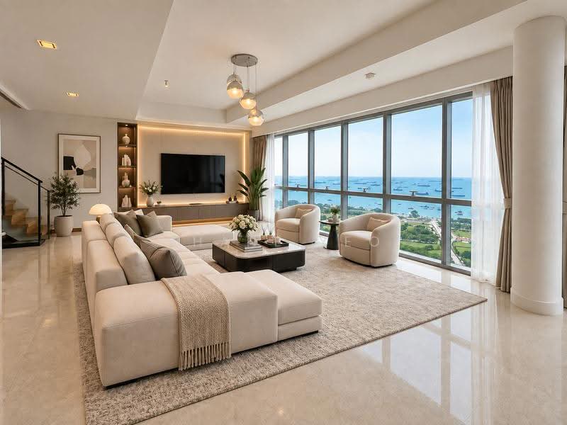 Marina Bay Residences, 18 Marina Boulevard, Boat Quay / Raffles Place / Marina, 4 Bedrooms, 3,960 sqft, Condominium For Rent, by Shane Yeo, 23889712 - Living Room - PropertyGuru.com.sg