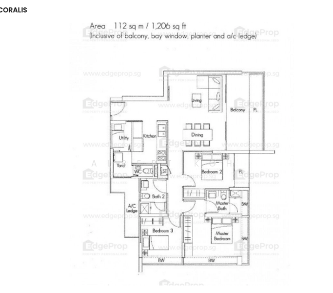 Coralis, 530 Joo Chiat Road, 3 Bedrooms, 1,206 sqft, Condominium For Rent, by Albert Koh, 23891121 - PropertyGuru.com.sg