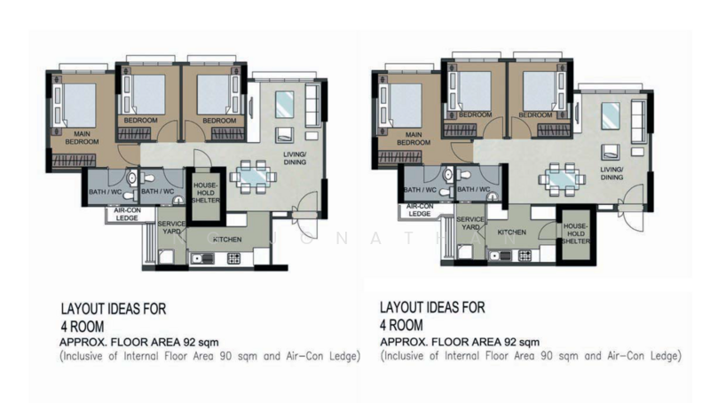 217B Compassvale Drive, 217B Compassvale Drive, 3 Bedrooms, 990 sqft, HDB Flat For Sale, by Ng Jonathan, 23899350 - 1 seems more spacious but Same Size.  - PropertyGuru.com.sg