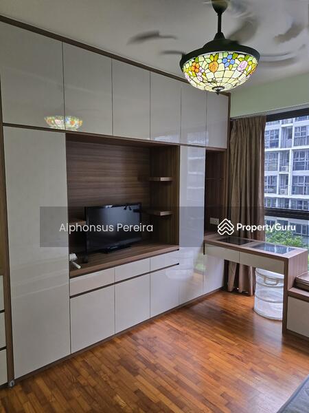 studio with extensive storage spaces