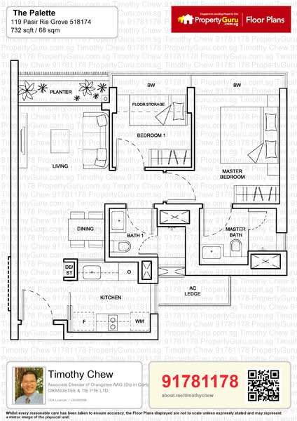 The Palette, 119 Pasir Ris Grove, 2 Bedrooms, 732 sqft, Condominium For Rent, by Timothy Chew, 23906057 - PropertyGuru.com.sg