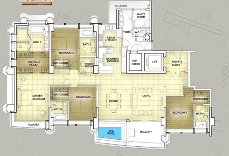 Parkview Eclat, 138 Grange Road, 4 Bedrooms, 3,251 sqft, Condominium For Rent, by Yi Mei, 23916914 - PropertyGuru.com.sg