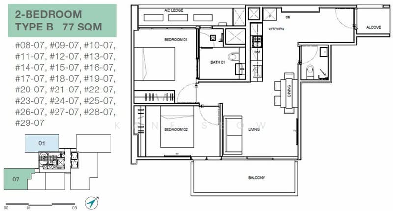 6 Derbyshire, 6 Derbyshire Road, 2 Bedrooms, 829 sqft, Condominium For Rent, by Kane Seow, 23922223 - PropertyGuru.com.sg