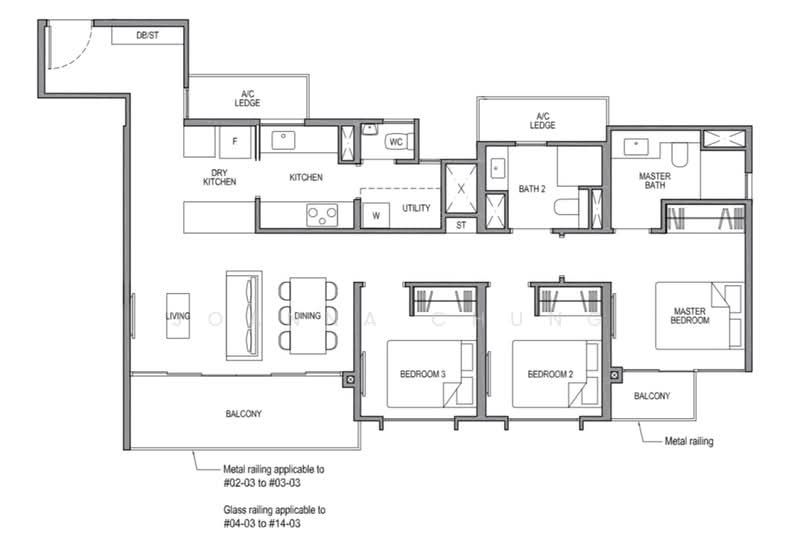 Park Colonial, 2 Woodleigh Lane, 3 Bedrooms, 1,087 sqft, Condominium For Rent, by Joanna Chung, 23923759 - PropertyGuru.com.sg