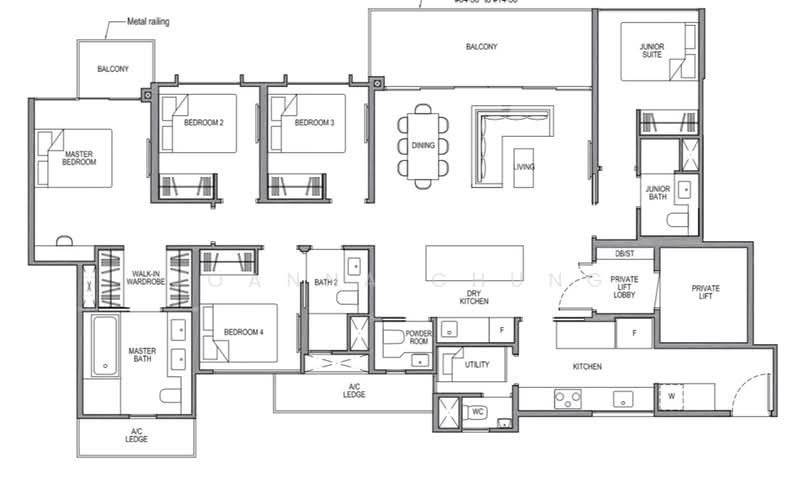Park Colonial, 2 Woodleigh Lane, 5 Bedrooms, 1,711 sqft, Condominium For Rent, by Joanna Chung, 23925946 - PropertyGuru.com.sg