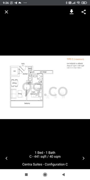 Centra Suites, 38 Geylang Lorong 25A, 1 Bedroom, 441 sqft, Apartment For Rent, by William Sim Chen Hong 沈宸鋐, 23942776 - PropertyGuru.com.sg