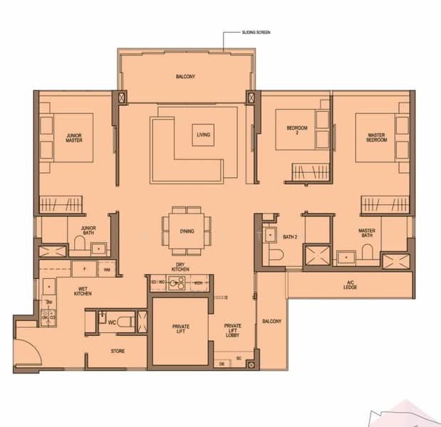 Martin Modern, 8 Martin Place, 3 Bedrooms, 1,421 sqft, Condominium For Rent, by Sherly Tan, 23944362 - PropertyGuru.com.sg