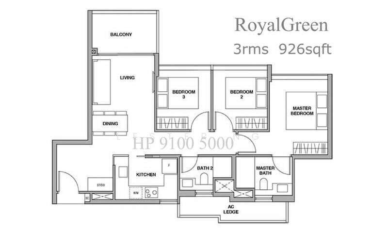 Royalgreen, 6 Anamalai Avenue, 3 Bedrooms, 926 sqft, Condominium For Rent, by Lester Ng, 23953242 - PropertyGuru.com.sg