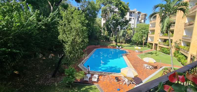 Garden Apartment, 25 Orange Grove Road, Orchard / Holland (D09-10), Tanglin / Holland / Bukit Timah, 3 Bedrooms, 2,648 sqft, Apartment For Sale, by Pauline Chong, 23955102 - Pool view from Balcony - PropertyGuru.com.sg