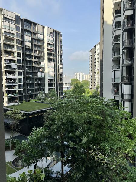 Quiet facing view from balcony