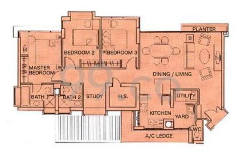 Goldenhill Park Condo, 60 Mei Hwan Drive, 3 Bedrooms, 1,313 sqft, Condominium For Rent, by Sze Chern Tay, 23982125 - PropertyGuru.com.sg