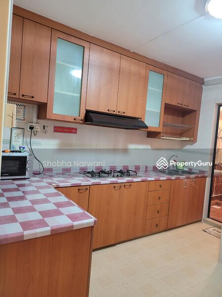 Kitchen with microwave 