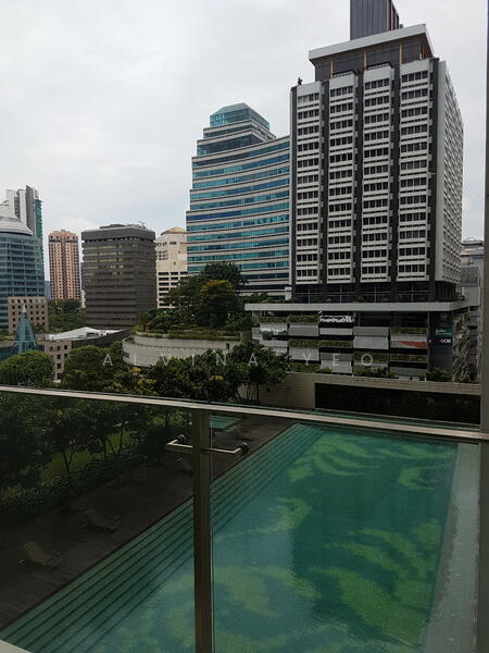 View from apartment direct pool view