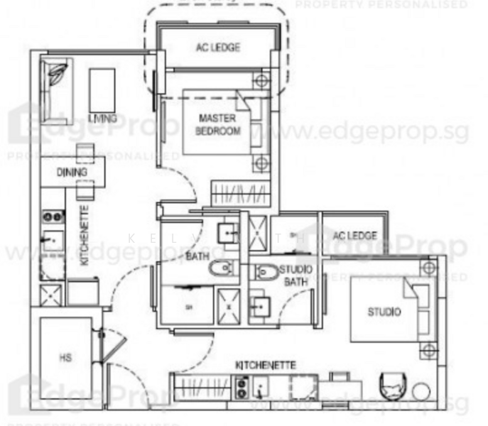 The Hillford, 176 Jalan Jurong Kechil, 1 Bedroom, 398 sqft, Condominium For Rent, by Kelvin Thia, 23997878 - PropertyGuru.com.sg