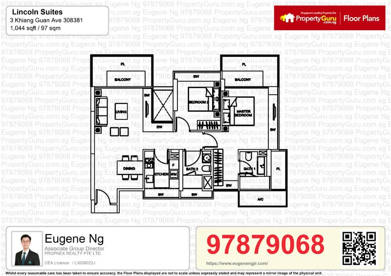 Lincoln Suites, 3 Khiang Guan Avenue, 2 Bedrooms, 1,044 sqft, Condominium For Rent, by Eugene Ng, 24009325 - PropertyGuru.com.sg