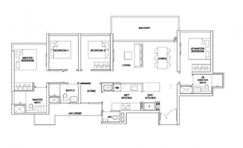 Stirling Residences, 21 Stirling Road, 4 Bedrooms, 1,346 sqft, Apartment For Rent, by Esther Wang 王芝茵, 24016383 - PropertyGuru.com.sg