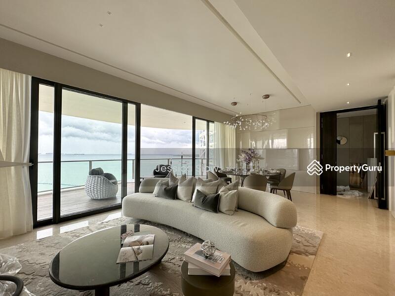 brightly lit living dining