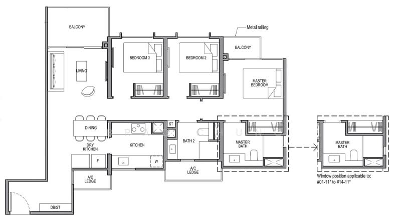 Park Colonial, 2 Woodleigh Lane, 3 Bedrooms, 980 sqft, Condominium For Sale, by Brad Chung 钟定丰, 24023251 - PropertyGuru.com.sg