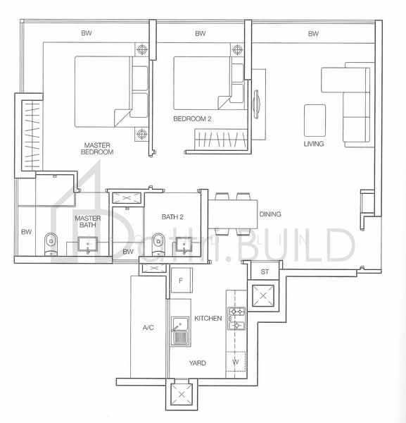 Caspian, 50 Lakeside Drive, 2 Bedrooms, 900 sqft, Condominium For Rent, by Legend Lin, 24033607 - PropertyGuru.com.sg