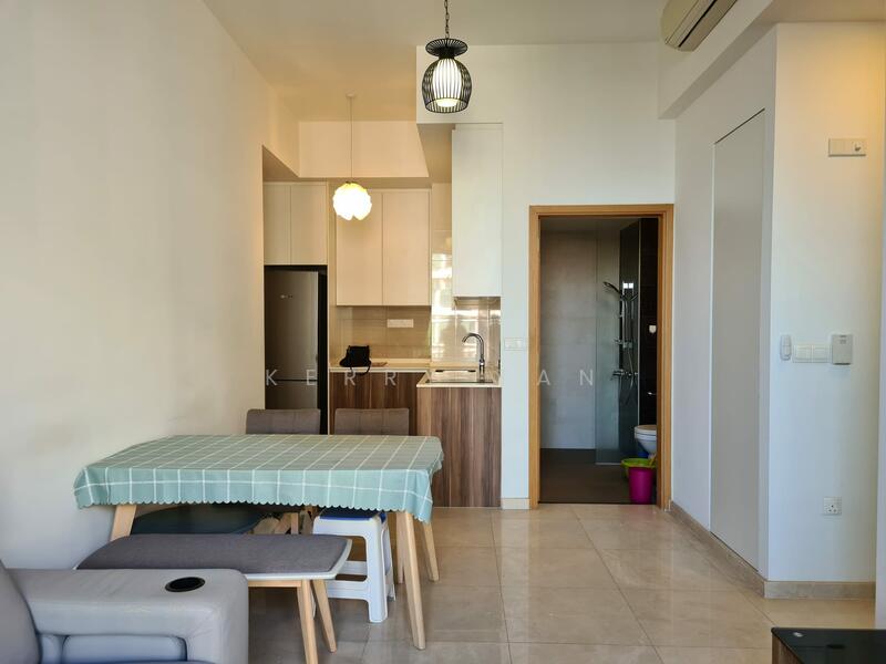 Dining area with Kitchen and Toilet