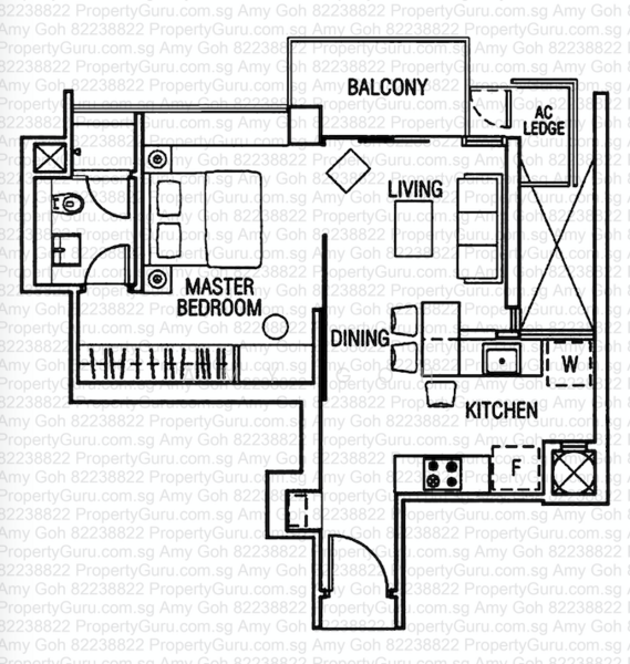 Domain 21, 23 Delta Road, 1 Bedroom, 560 sqft, Condominium For Rent, by Amy Goh, 24054522 - PropertyGuru.com.sg