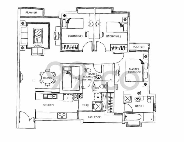 Rosewood, 5 Rosewood Drive, 3 Bedrooms, 1,174 sqft, Condominium For Rent, by Chew Hock Ngee, 24055184 - PropertyGuru.com.sg