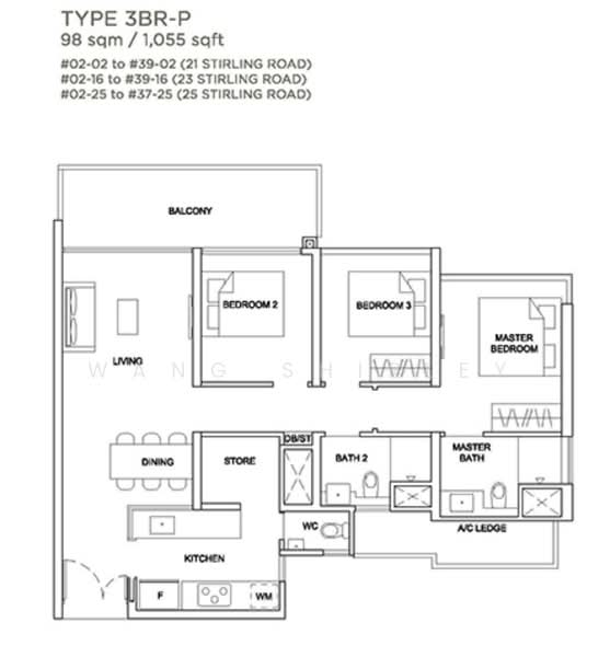 Stirling Residences, 23 Stirling Road, 3 Bedrooms, 1,055 sqft, Apartment For Rent, by Wang Shirley, 24065047 - PropertyGuru.com.sg