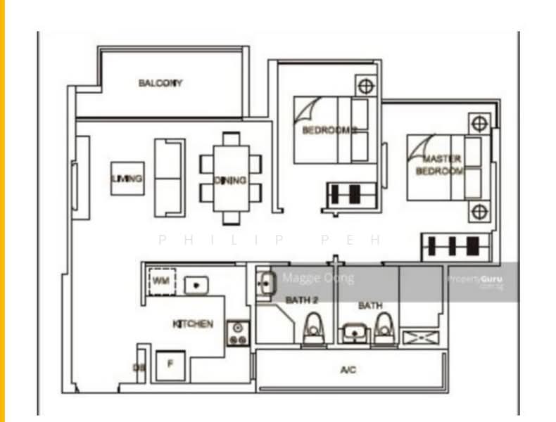 La Fiesta, 58 Sengkang Square, 2 Bedrooms, 732 sqft, Condominium For Rent, by Philip Peh, 24072201 - PropertyGuru.com.sg