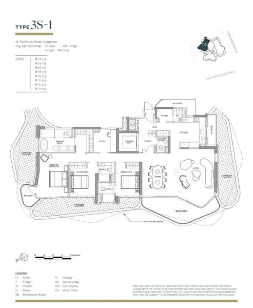 Park Nova, 18 Tomlinson Road, 3 Bedrooms, 1,432 sqft, Condominium For Sale, by Gina Tng, 24086318 - PropertyGuru.com.sg