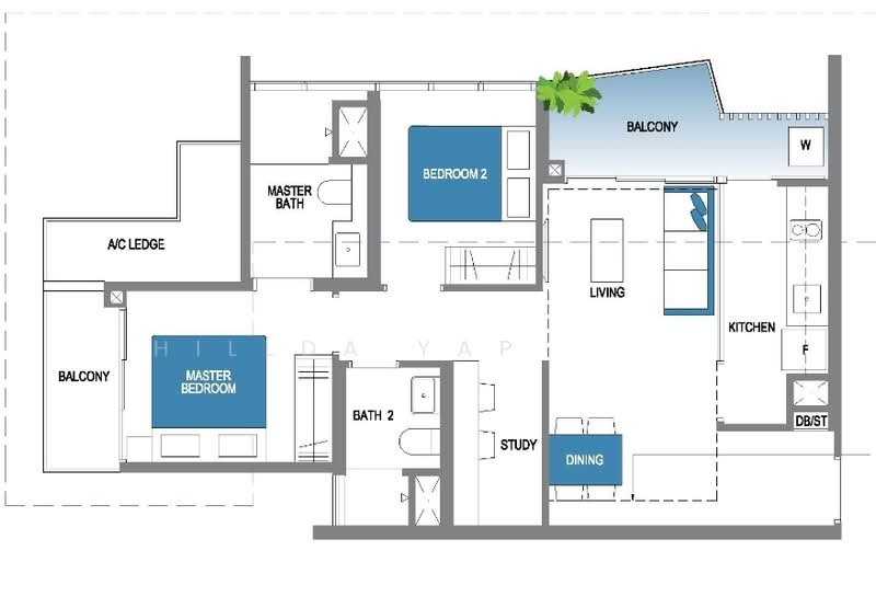 Lake Grande, 10 Jurong Lake Link, 2 Bedrooms, 818 sqft, Condominium For Rent, by Hillda Yap ヒルダー, 24093142 - PropertyGuru.com.sg