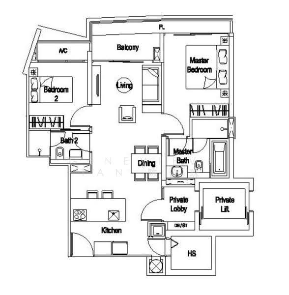Nathan Suites, 21 Nathan Road, 2 Bedrooms, 915 sqft, Condominium For Rent, by Genevieve Tan 陈仪珠, 24100393 - PropertyGuru.com.sg