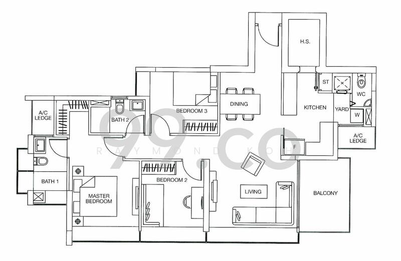 The Riverine By The Park, 398 Kallang Road, 3 Bedrooms, 1,206 sqft, Apartment For Rent, by Raymond Koh, 24102230 - PropertyGuru.com.sg