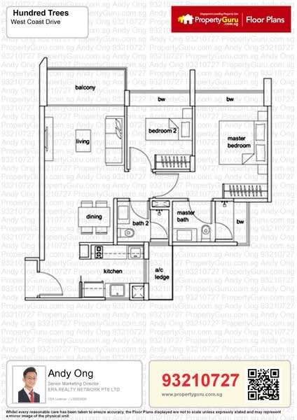 Hundred Trees, 95 West Coast Drive, 2 Bedrooms, 786 sqft, Condominium For Rent, by Andy Ong, 24103640 - PropertyGuru.com.sg