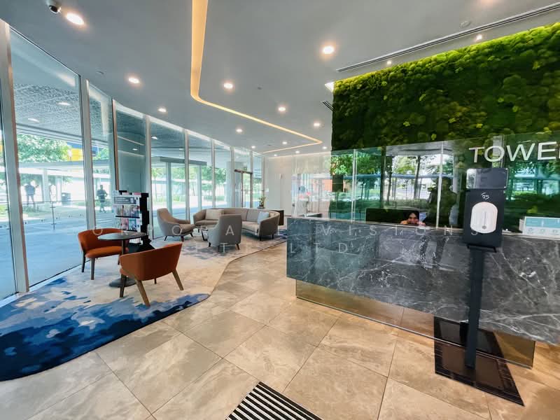 MODERN BP OFFICE SPACE IN LUSH GREENERY. 6 MINS WALK MRT. REDUCED RENT. Shop Mall, Foodcourt Within, Size: 3000, 4500, 5500, 7000-20k sf. Contact: +65-96881177 Adrian.Koh@corporatevisions.com.sg, Bedok / Upper East Coast, 3,900 sqft, Business / Science Park For Rent, by ADRIAN, 24111135 - Welcoming Lift Lobby - CommercialGuru.com.sg