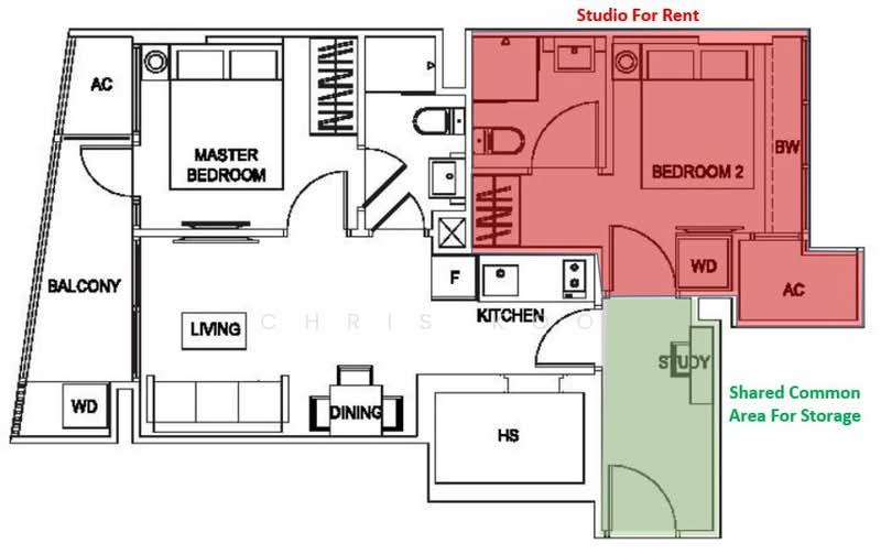 Cassia Edge, 343 Guillemard Road, Eunos / Geylang / Paya Lebar, Studio, 300 sqft, Apartment For Rent, by Chris Koo, 24125988 - PropertyGuru.com.sg