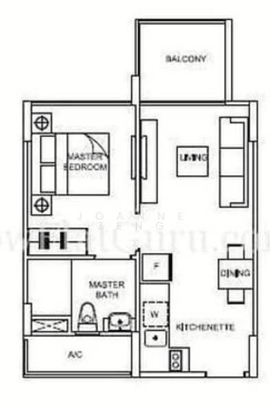 La Fiesta, 60 Sengkang Square, 1 Bedroom, 452 sqft, Condominium For Rent, by Joanne Zeng, 24129903 - PropertyGuru.com.sg