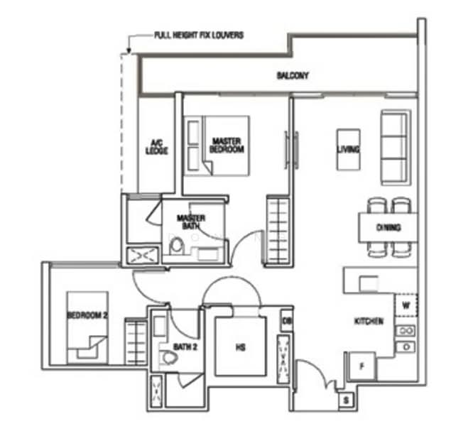 The Scala @ Lorong Chuan, 138 Serangoon Avenue 3, 2 Bedrooms, 851 sqft, Condominium For Rent, by Don NG, 24134586 - PropertyGuru.com.sg