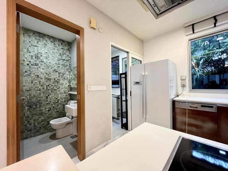 The Ford @ Holland, 1 Ford Avenue, Tanglin / Holland / Bukit Timah, 4 Bedrooms, 3,294 sqft, Cluster House For Rent, by Eirene Phua, 24139610 - L1: Powder room and wet kitchen - PropertyGuru.com.sg