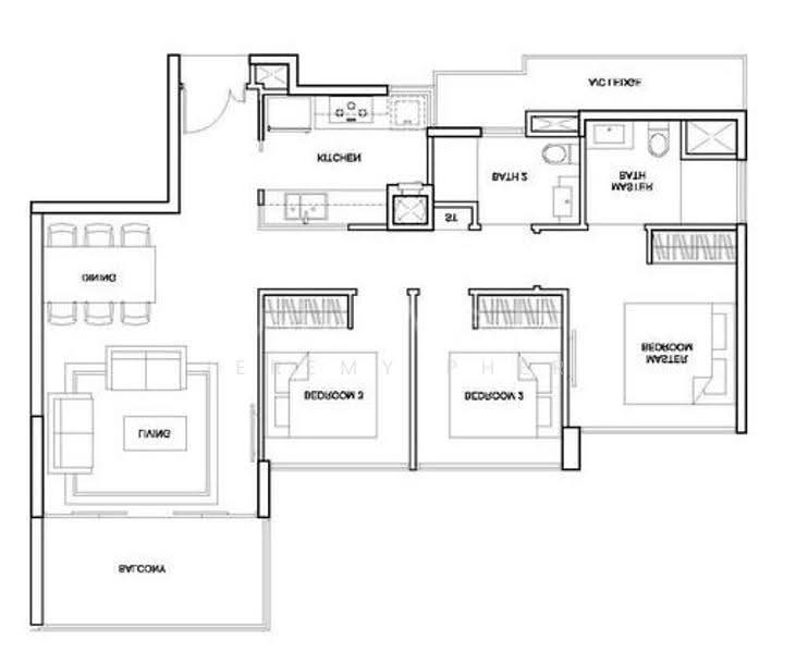 Parc Centros, 84 Punggol Central, Hougang / Punggol / Sengkang, 3 Bedrooms, 990 sqft, Condominium For Rent, by Jeremy Pher, 24148917 - PropertyGuru.com.sg