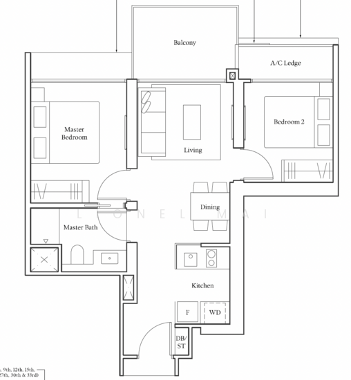 Avenue South Residence, 11 Silat Avenue, 2 Bedrooms, 657 sqft, Condos