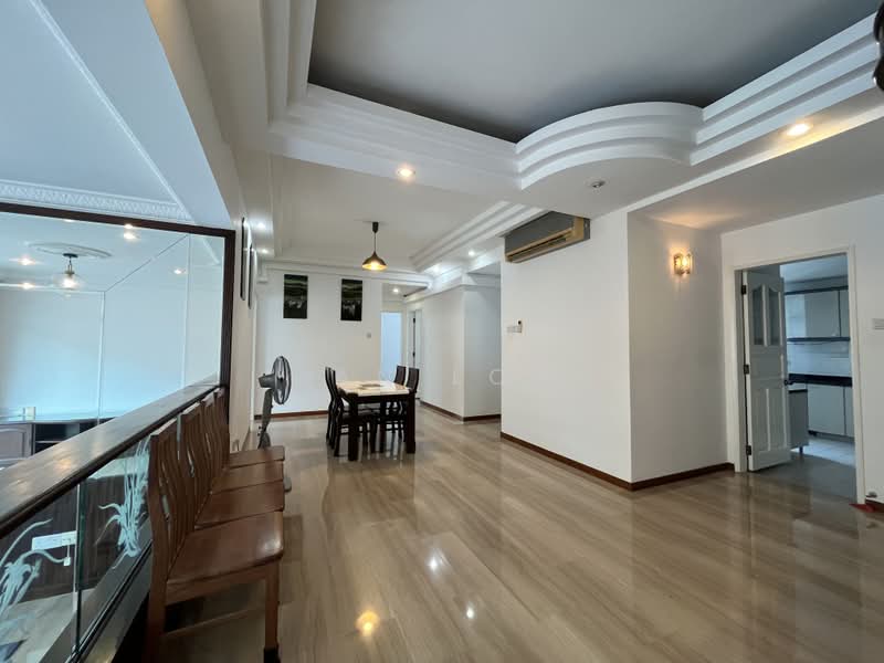 Palm Lodge, 6 Lorong 37 Geylang, Eunos / Geylang / Paya Lebar, 4 Bedrooms, 1,593 sqft, Apartment For Rent, by Ian Low, 24159881 - Split level living room & dining room - PropertyGuru.com.sg