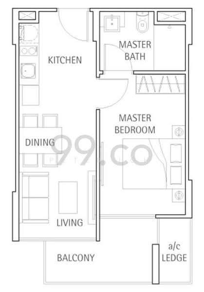 Rezi 26, 5 Lorong 26 Geylang, Eunos / Geylang / Paya Lebar, 1 Bedroom, 452 sqft, Condominium For Rent, by Peter Loh 彼得, 24172526 - PropertyGuru.com.sg
