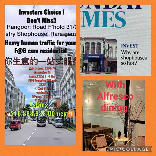 Rangoon Road, Rangoon Road, Farrer Park / Serangoon Rd, 6,288 sqft, Food & Beverage For Sale, by Angela Lin, 24173769 - CommercialGuru.com.sg
