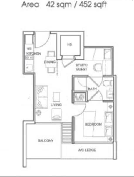 Centra Residence, 8 Lorong 7 Geylang, Eunos / Geylang / Paya Lebar, 1 Bedroom, 452 sqft, Condominium For Rent, by Alex Leong, 24178391 - PropertyGuru.com.sg