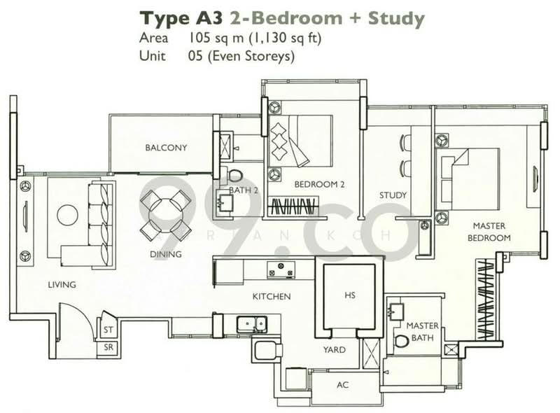 The Esta, 33 Amber Gardens, 2 Bedrooms, 1,130 sqft, Condominium For Rent, by Adrian Koh, 24184584 - PropertyGuru.com.sg