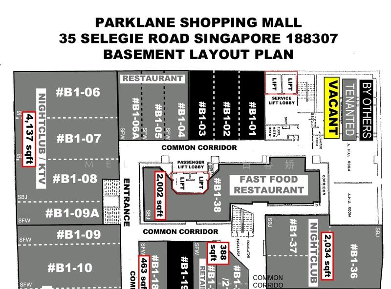 Parklane Shopping Mall, 35 Selegie Road, 2,002 sqft, Other Retail For Sale, by Mel Peck 白春娇, 24188691 - CommercialGuru.com.sg